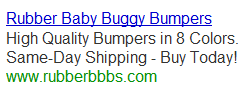 Rubber Baby Buggy Bumpers -  High Quality, Fast Shipping.